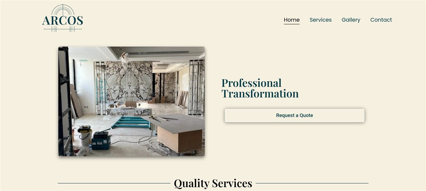 Arcos Painting & Remodeling website