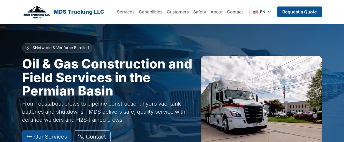 MDS Trucking LLC website