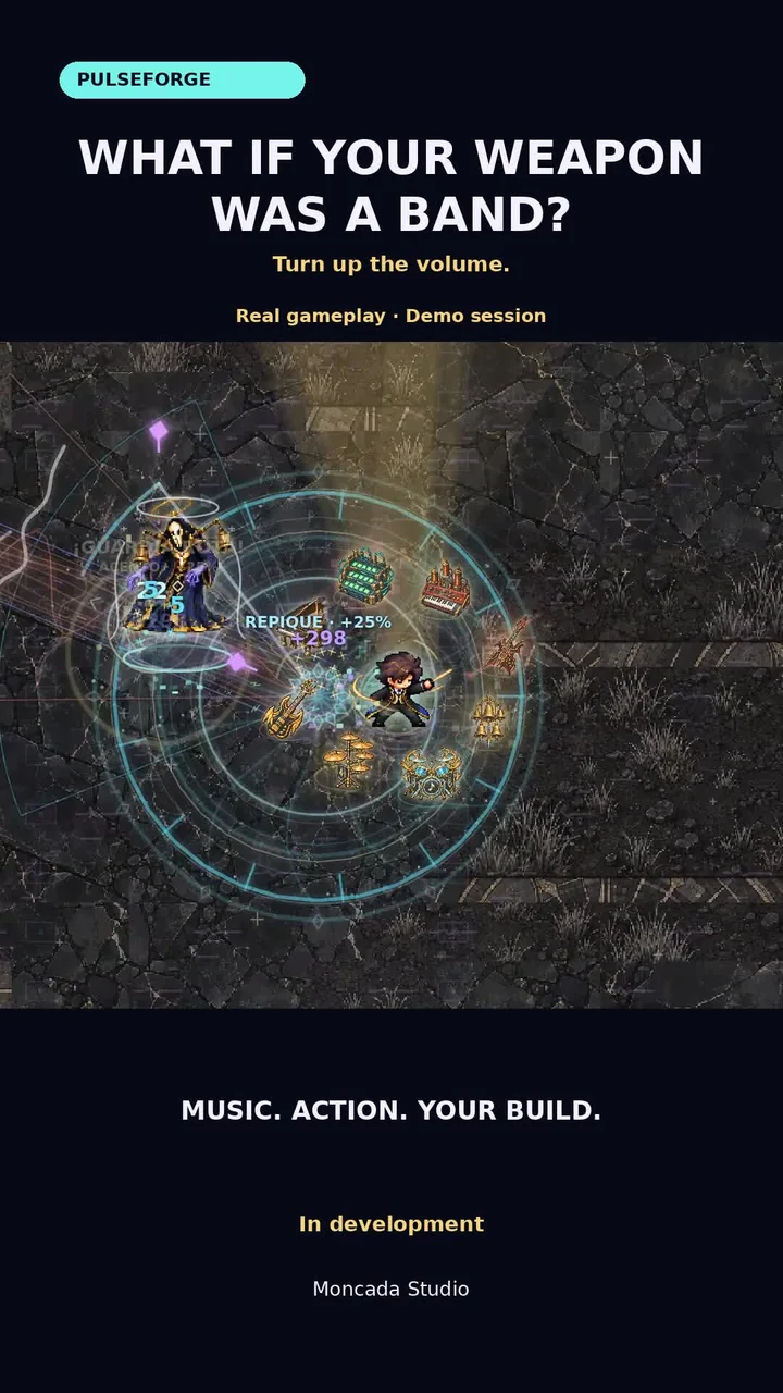 PulseForge — What if your weapon was a whole band? Instrument builds and rhythm combat
