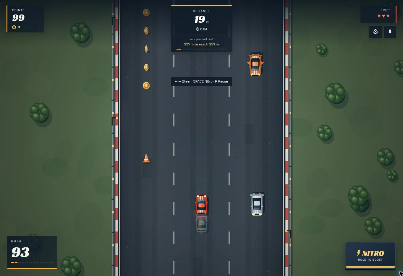 Another view of an actual race from the current Speed Rivals build.